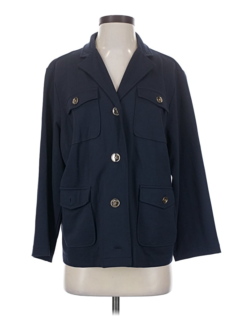 Pre-owned Jjill Blazer Jacket In Blue