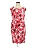 Connected Apparel Print Pink Cocktail Dress Size 22 - photo 1