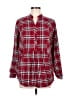 Joan Rivers 100% Cotton Plaid Red Long Sleeve Button-Down Shirt Size 8 - photo 1