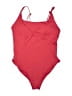 Andie Solid Red One Piece Swimsuit Size M (tall) - photo 1