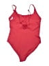 Andie Solid Red One Piece Swimsuit Size M (tall) - photo 2