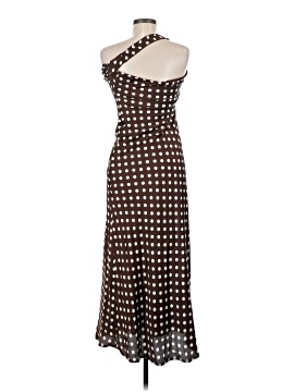 paper heart brown polka dot dress Goddiva  Satin Volume Sleeve Maxi Dress  Bridesmaid dresses  Brown