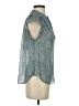 7 For All Mankind Teal Sleeveless Blouse Size S - photo 4