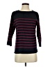 Ann Taylor LOFT 100% Cotton Stripes Black Pullover Sweater Size S - photo 1
