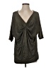 Nicole Miller Studio Gray Gold 3/4 Sleeve Top Size L (estimated) - photo 1