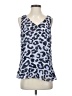 CAbi 100% Polyester Blue Sleeveless Blouse Size S - photo 1