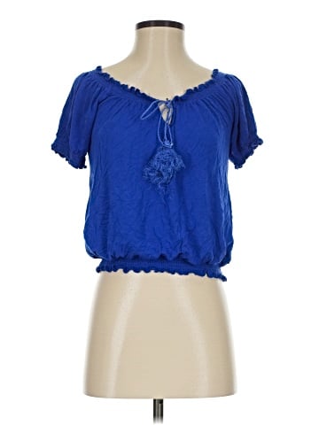INC International Concepts Short Sleeve Blouse (view 1)