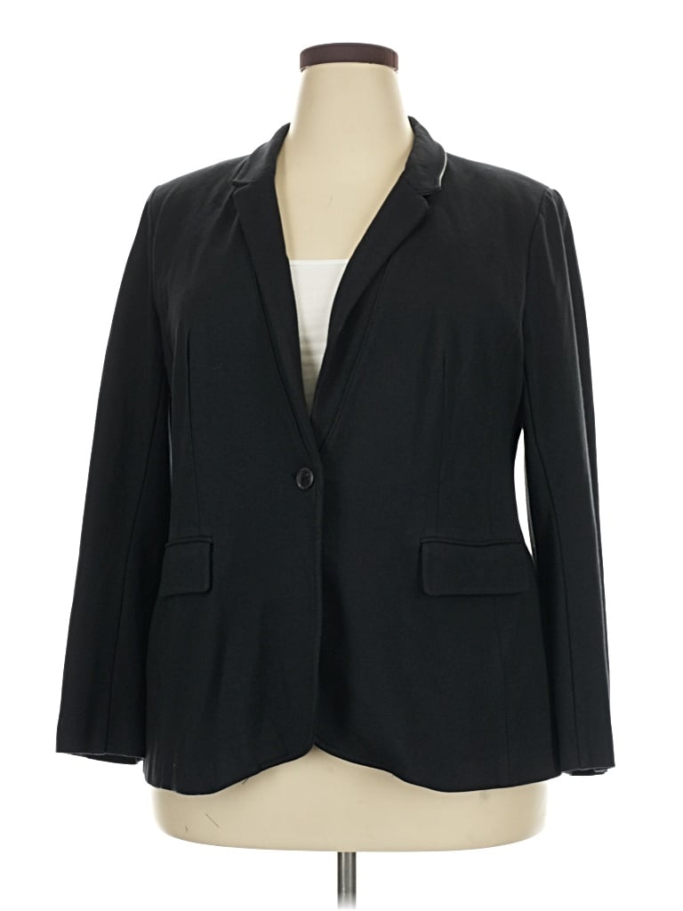 Pre-owned Lane Bryant Blazer Jacket In Black