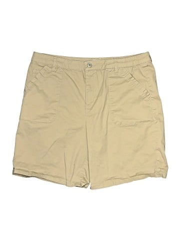 Curve Appeal Khaki Shorts (view 1)