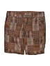 Be Bop Plaid Brown Cargo Shorts Size 7 - photo 1