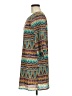Everly 100% Polyester Print Teal Casual Dress Size M - photo 5