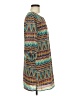 Everly 100% Polyester Print Teal Casual Dress Size M - photo 4