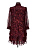 Cinq à Sept 100% Polyester Paisley Red Cocktail Dress Size 6 - photo 2