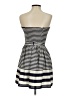 Double Zero 100% Polyester Stripes Silver Casual Dress Size S - photo 2