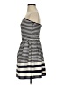 Double Zero 100% Polyester Stripes Silver Casual Dress Size S - photo 5