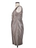 J.Crew 100% Silk Metallic Gray Cocktail Dress Size 2 - photo 5