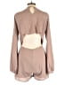 Ark & Co. 100% Polyester Solid Tan Romper Size L - photo 2