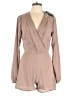Ark & Co. 100% Polyester Solid Tan Romper Size L - photo 1