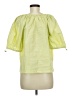 DKNY 100% Polyester Green Short Sleeve Blouse Size M - photo 2