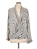 Elia Cher 100% Polyester Stripes Ivory Long Sleeve Blouse Size 12 - photo 1