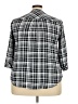 Torrid 100% Polyester Plaid Black 3/4 Sleeve Blouse Size 2X Plus (2) - photo 2