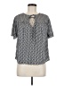 T Tahari 100% Polyester Gray Short Sleeve Blouse Size M - photo 1