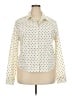Gap 100% Cotton Polka Dots Ivory Long Sleeve Blouse Size XXL - photo 1