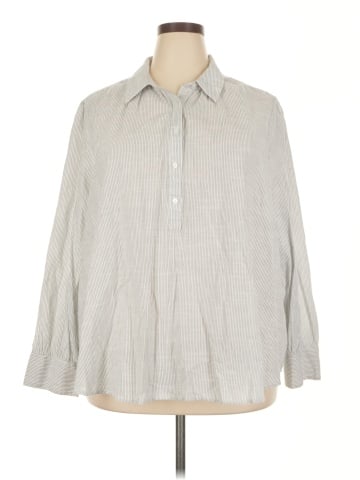 Lane Bryant 3/4 Sleeve Button-Down Shirt (view 1)