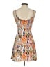 Aqua Print Orange Cocktail Dress Size S - photo 2