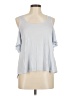 Forever 21 Contemporary Gray Short Sleeve Top Size M - photo 1