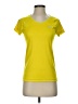 Adidas 100% Polyester Yellow Active T-Shirt Size XS - photo 1