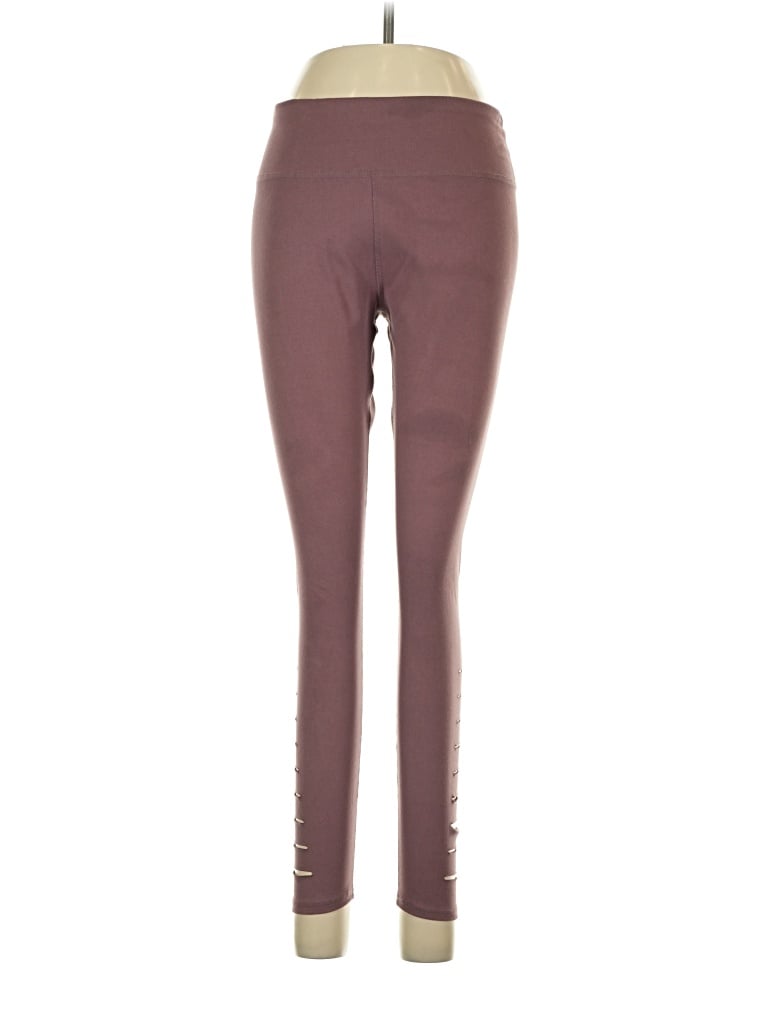 Pre-owned Abercrombie & Fitch Leggings In Burgundy