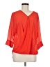 Final Touch 100% Polyester Orange 3/4 Sleeve Blouse Size M - photo 1