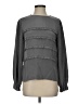 Ann Mashburn 100% Silk Gray Long Sleeve Silk Top Size S - photo 1