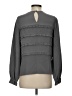 Ann Mashburn 100% Silk Gray Long Sleeve Silk Top Size S - photo 2