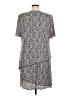 Connected Apparel 100% Polyester Print Gray Casual Dress Size 16 - photo 2