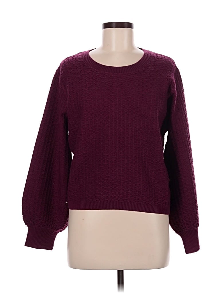 Pre-owned Lucy Paris Pullover Sweater In Burgundy