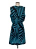 Dina Be Graphic Teal Cocktail Dress Size 2 - photo 2