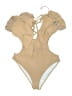 Cupshe Solid Tan One Piece Swimsuit Size L - photo 1