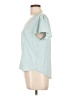 A New Day 100% Polyester Teal Short Sleeve Blouse Size L - photo 5