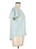 A New Day 100% Polyester Teal Short Sleeve Blouse Size L - photo 4