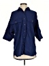 Everlane 100% Cotton Blue 3/4 Sleeve Button-Down Shirt Size XXS - photo 1