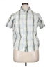 Cj Banks Blue Green Short Sleeve Button-Down Shirt Size 0X - photo 1