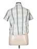 Cj Banks Blue Green Short Sleeve Button-Down Shirt Size 0X - photo 2