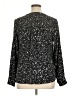 Apt. 9 100% Polyester Stars Black Long Sleeve Blouse Size XL - photo 2