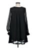 H&M 100% Polyester Solid Black Casual Dress Size 4 - photo 1
