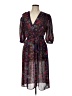 Unbranded 100% Polyester Print Purple Cocktail Dress Size 10 - photo 1