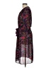 Unbranded 100% Polyester Print Purple Cocktail Dress Size 10 - photo 5