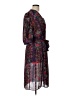Unbranded 100% Polyester Print Purple Cocktail Dress Size 10 - photo 4
