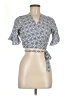 Fullah Sugah 100% Viscose Blue Short Sleeve Blouse Size M - photo 1